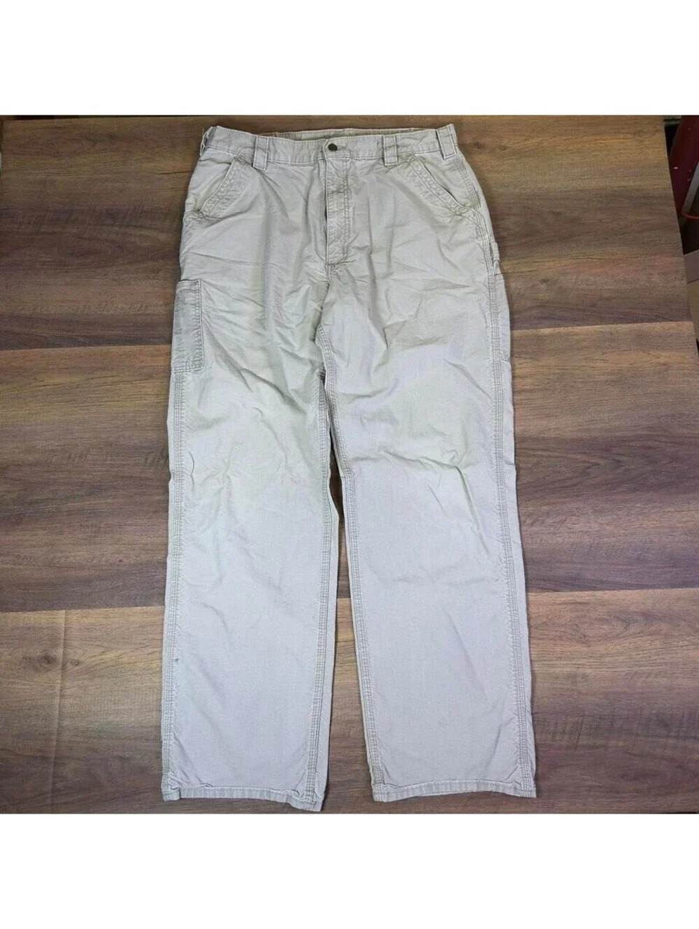 Carhartt B151 TAN Dungaree Fit Carpenter Pants 38x36 Khaki